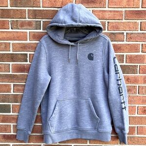 Carhartt Clarksburg Relaxed Fit Graphic Sleeve Warm Pullover Hoodie L (12-14)